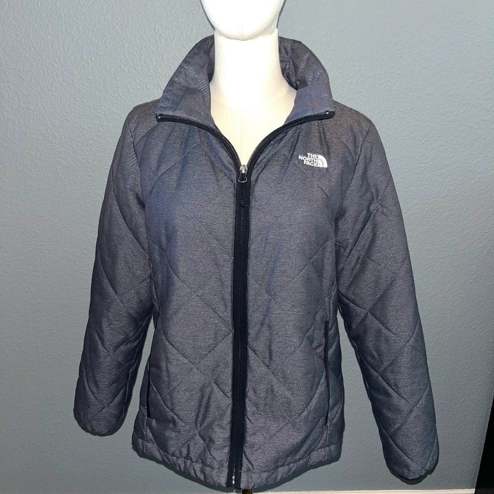THE NORTH FACE  Womens Diamond Quilted Jester Jacket - Dark Charcoal- EUC Size M